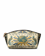 "Nacida de la tierra, hecha para el mundo" ver.2 Eclipse Makeup Bag - front view | Paleta Bags