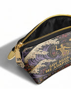 "Soy agua fluyo, me adapto, persisto" ver.2 Eclipse Makeup Bag - side view | Paleta Bags