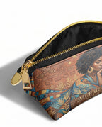 "Mi Raíz es Oro" ver.4 Eclipse Makeup Bag - side view | Paleta Bags