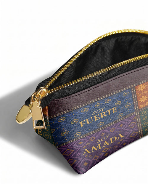 "LAS CUATRO VERDADES" ver.1 Eclipse Makeup Bag - side view | Paleta Bags