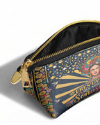 "Eres la mujer que alguna vez soñaste ser" ver.3 Eclipse Makeup Bag - side view | Paleta Bags
