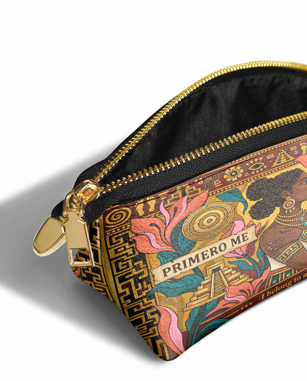 "Primero me pertenezco a mí" ver.6 Eclipse Makeup Bag - side view | Paleta Bags