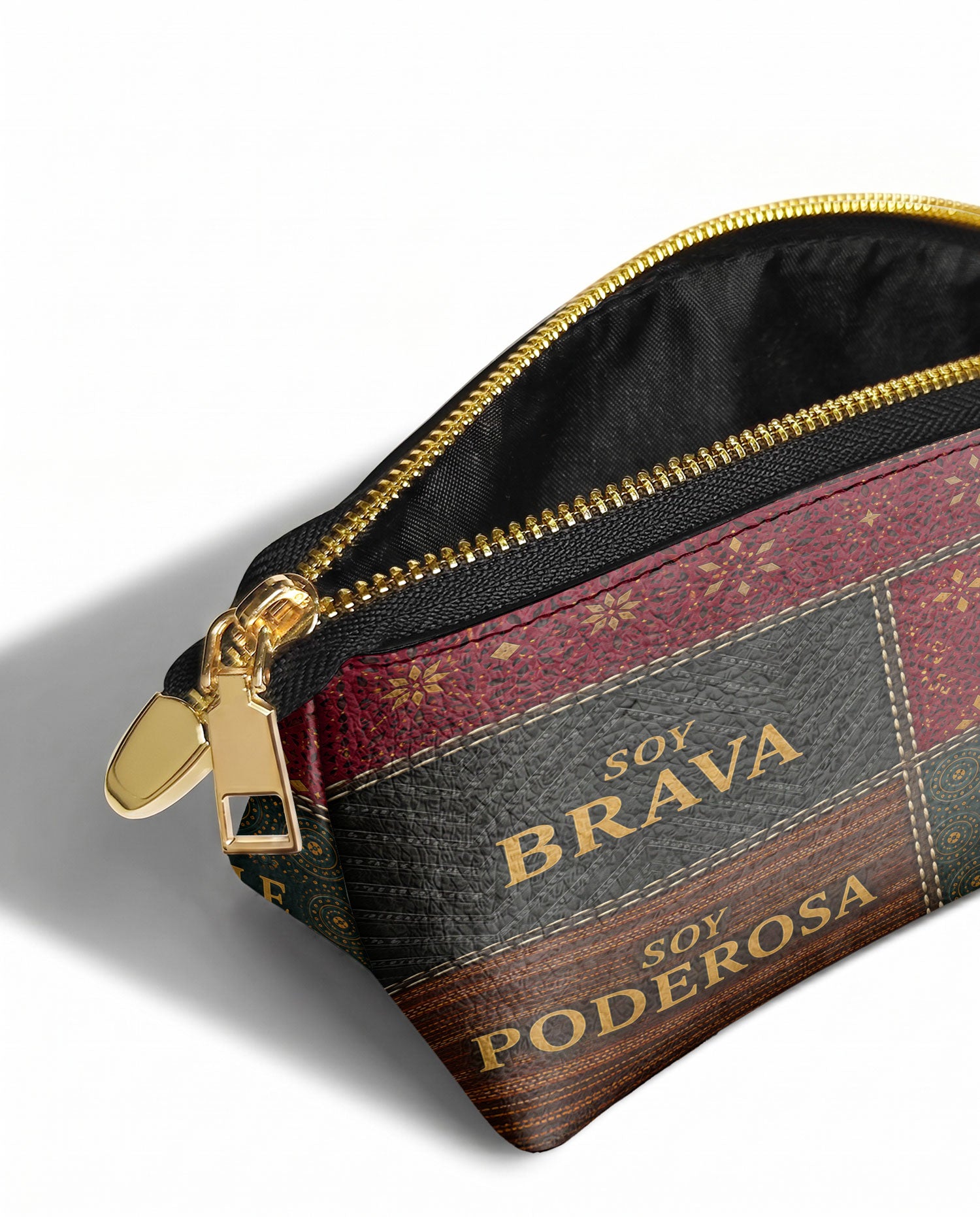"LA GUERRERA" ver.1 Eclipse Makeup Bag - side view | Paleta Bags