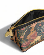 "Se amó hasta florecer" ver.1 Eclipse Makeup Bag - side view | Paleta Bags