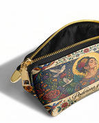 "Poderosa y Libre" ver.1 Eclipse Makeup Bag - side view | Paleta Bags