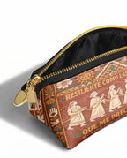 "Resiliente como las mujeres que me precedieron" ver.1 Eclipse Makeup Bag - side view | Paleta Bags