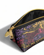 "Caí, me levanté, florecí" ver.4 Eclipse Makeup Bag - side view | Paleta Bags