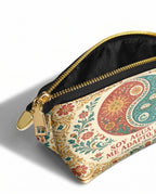 "Soy agua fluyo, me adapto, persisto" ver.5 Eclipse Makeup Bag - side view | Paleta Bags