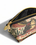 "El dolor me enseñó a ser fuerte" ver.3 Eclipse Makeup Bag - side view | Paleta Bags