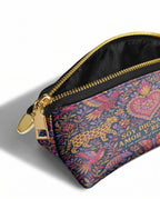 "Otomi Wild Embroidery" ver.2 Eclipse Makeup Bag - side view | Paleta Bags