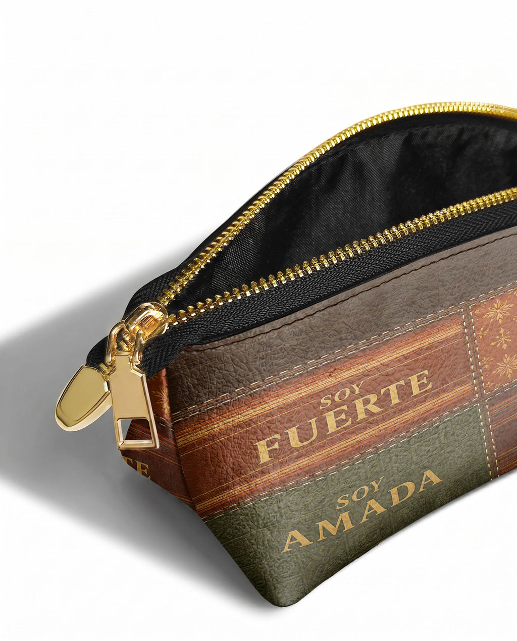 "LAS CUATRO VERDADES" ver.3 Eclipse Makeup Bag - side view | Paleta Bags