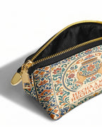 "Hecha a mano, hecha con amor" ver.2 Eclipse Makeup Bag - side view | Paleta Bags
