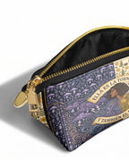 "Ella es la tormenta y también el refugio" ver.2 Eclipse Makeup Bag - side view | Paleta Bags