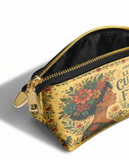 "Lleva su cultura como flores en flor" ver.1 Eclipse Makeup Bag - side view | Paleta Bags