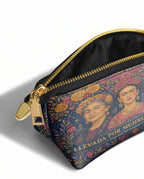 "Llevada por mujeres que inspiran" ver.2 Eclipse Makeup Bag - side view | Paleta Bags