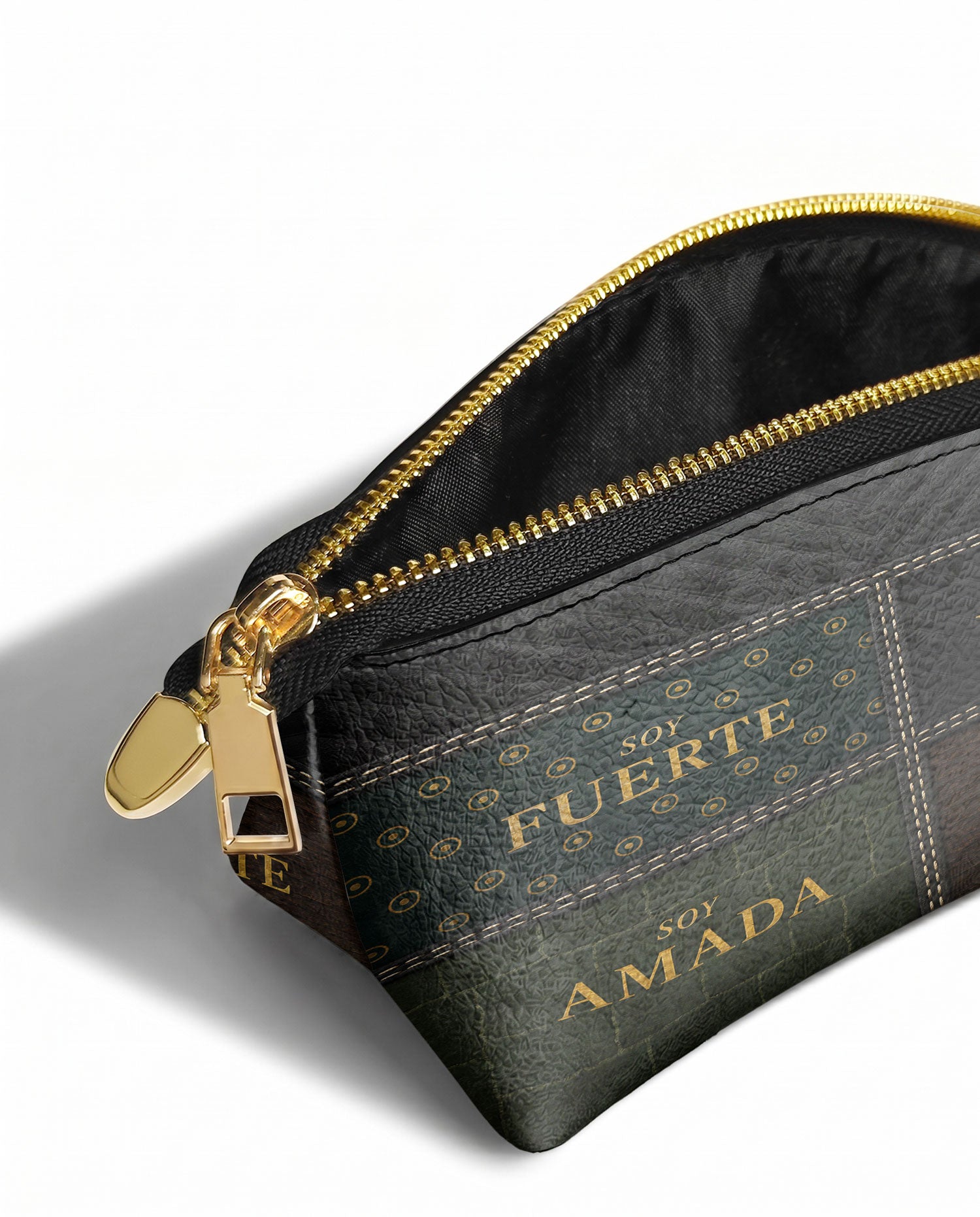 "LAS CUATRO VERDADES" ver.2 Eclipse Makeup Bag - side view | Paleta Bags