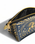 "Eres la mujer que alguna vez soñaste ser" ver.7 Eclipse Makeup Bag - side view | Paleta Bags