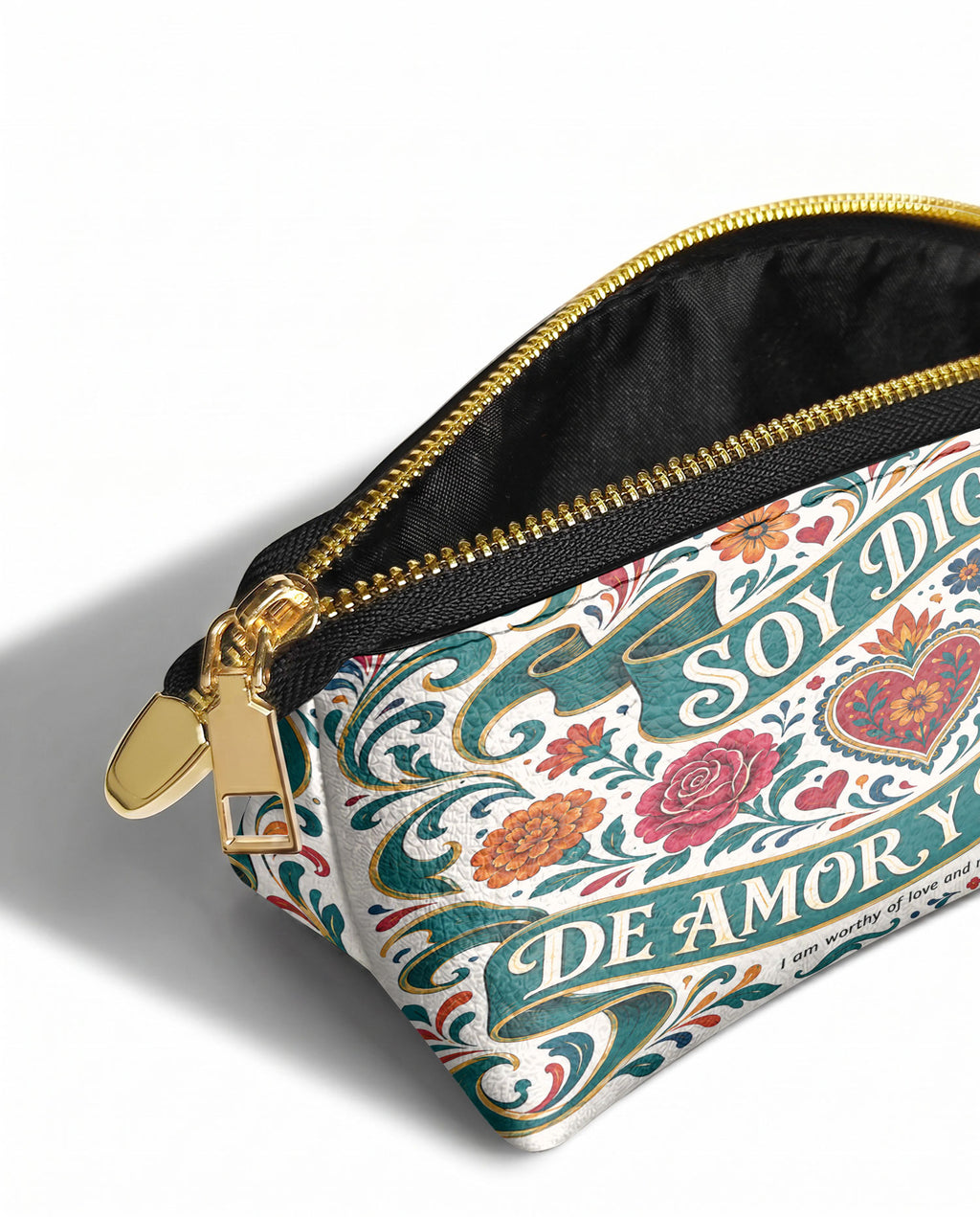 "Otomi Wild Embroidery" ver.3 Eclipse Makeup Bag - side view | Paleta Bags