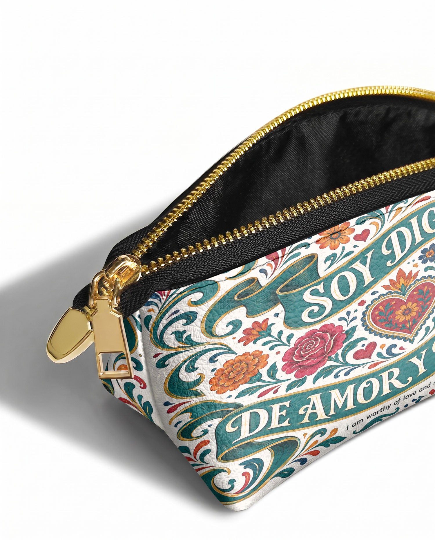 "Otomi Wild Embroidery" ver.3 Eclipse Makeup Bag - side view | Paleta Bags