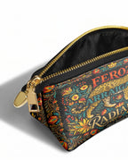 "Feroz. Arraigada. Radiante" ver.5 Eclipse Makeup Bag - side view | Paleta Bags