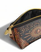 "Me levanto con el sol y llevo el fuego" ver.3 Eclipse Makeup Bag - side view | Paleta Bags