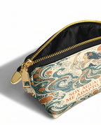 "Soy agua fluyo, me adapto, persisto" ver.4 Eclipse Makeup Bag - side view | Paleta Bags