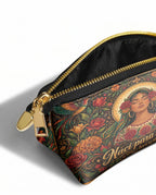 "Nací para brillar" ver.3 Eclipse Makeup Bag - side view | Paleta Bags