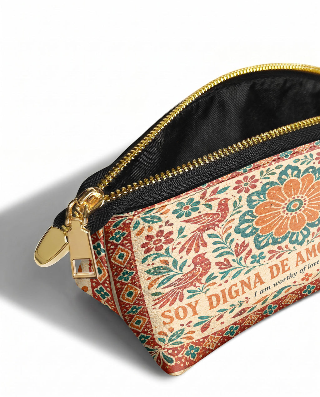 "Otomi Wild Embroidery" ver.5 Eclipse Makeup Bag - side view | Paleta Bags