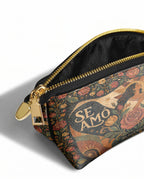 "Se amó hasta florecer" ver.2 Eclipse Makeup Bag - side view | Paleta Bags
