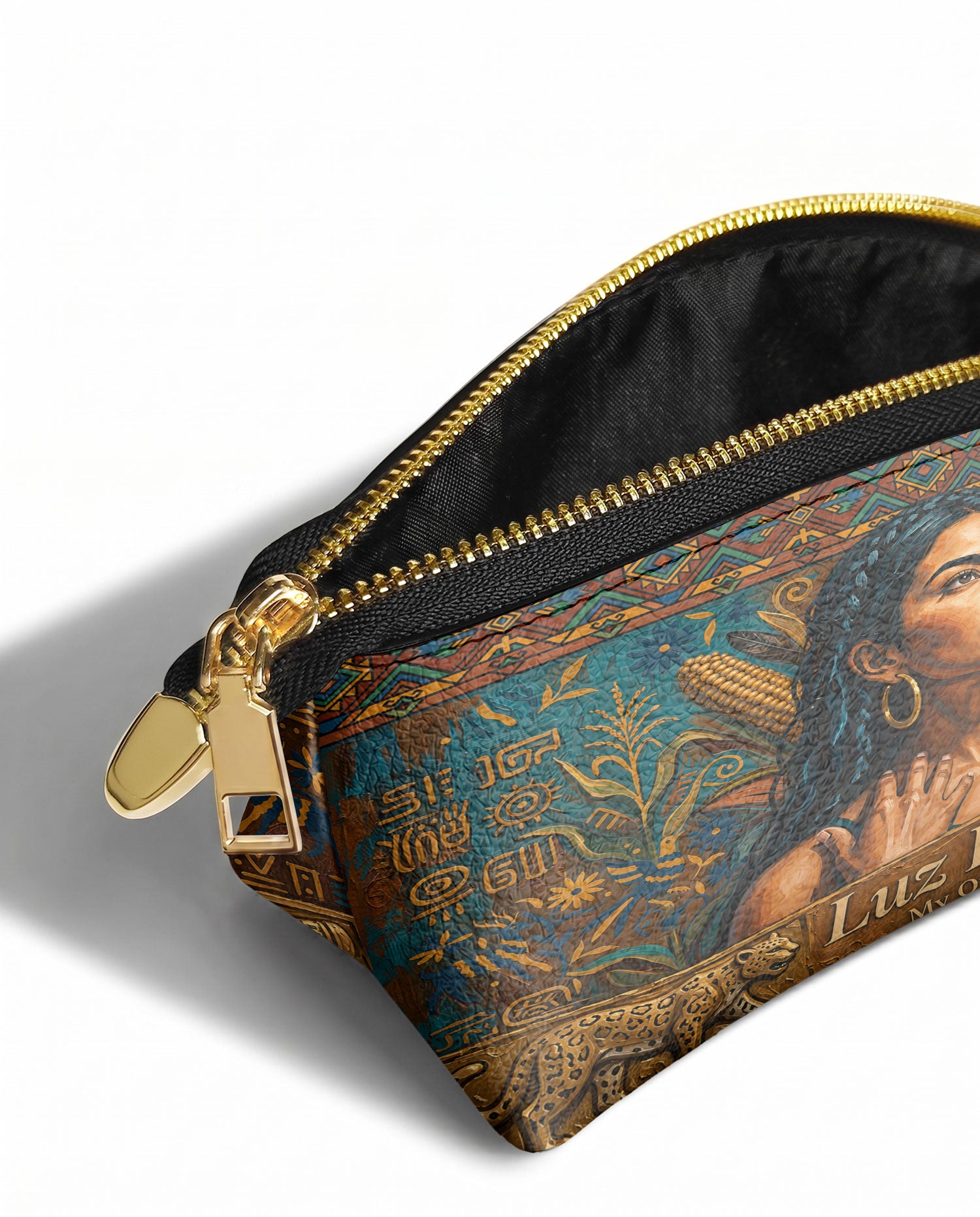 "Luz Propia" ver.4 Eclipse Makeup Bag - side view | Paleta Bags