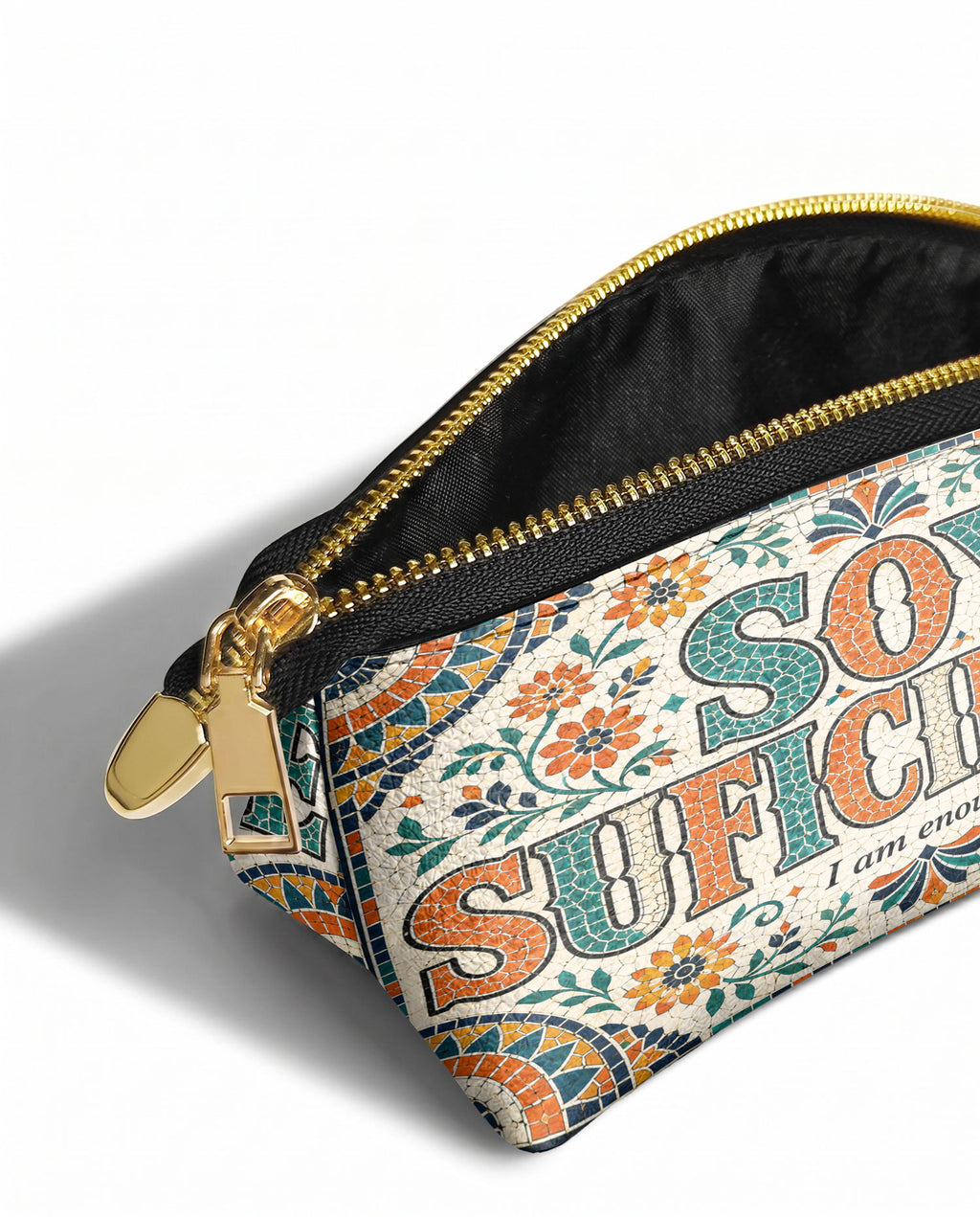 "Soy suficiente, tal y como soy" ver.4 Eclipse Makeup Bag - side view | Paleta Bags