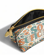 "Soy suficiente, tal y como soy" ver.4 Eclipse Makeup Bag - side view | Paleta Bags
