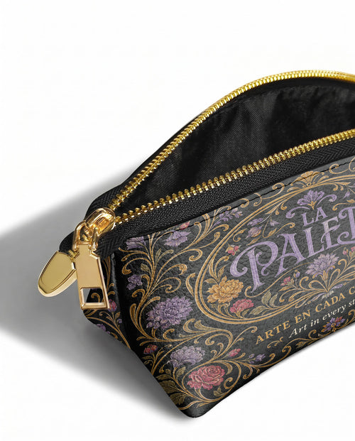 "La Paleta — Arte en cada costura" ver.1 Eclipse Makeup Bag - side view | Paleta Bags