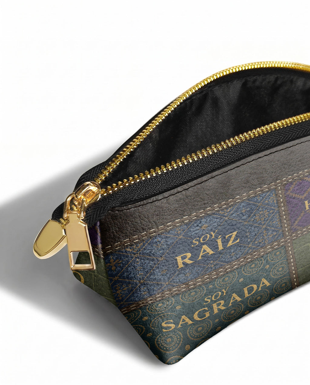 "LAS RAÍCES" ver.1 Eclipse Makeup Bag - side view | Paleta Bags