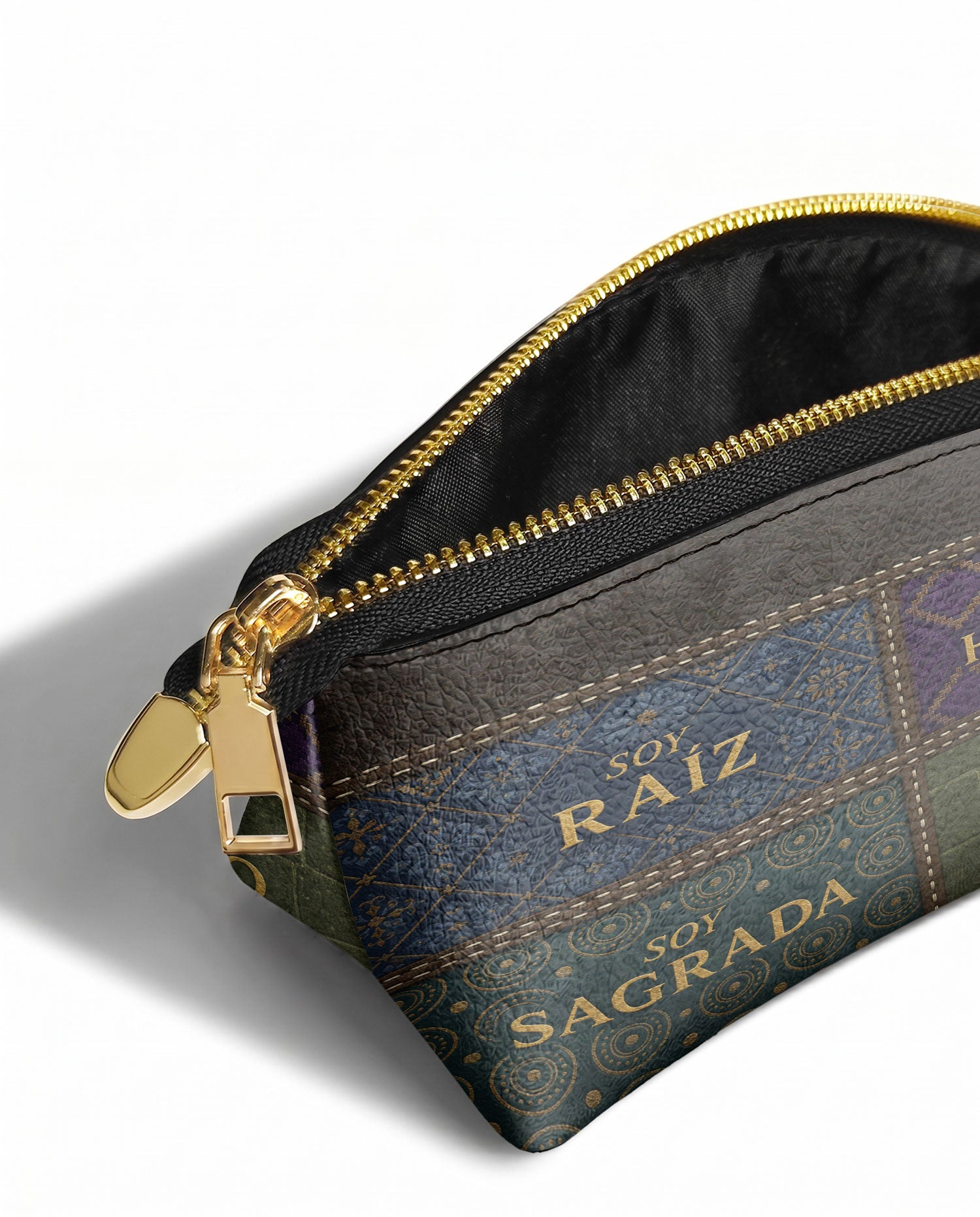 "LAS RAÍCES" ver.1 Eclipse Makeup Bag - side view | Paleta Bags