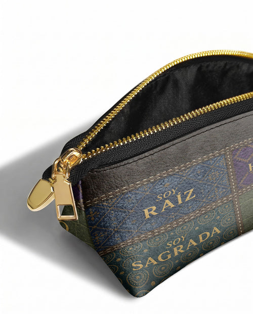 "LAS RAÍCES" ver.1 Eclipse Makeup Bag - side view | Paleta Bags
