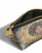 "Mi Raíz es Oro" ver.3 Eclipse Makeup Bag - side view | Paleta Bags