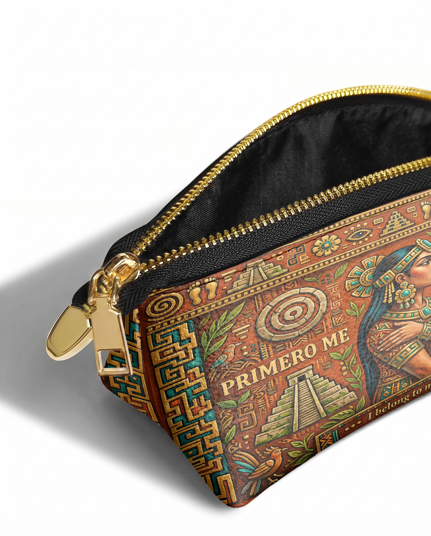 "Primero me pertenezco a mí" ver.7 Eclipse Makeup Bag - side view | Paleta Bags