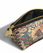 "Suave pero inquebrantable" ver.9 Eclipse Makeup Bag - side view | Paleta Bags