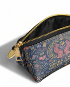 "Hecha a mano, hecha con amor" ver.4 Eclipse Makeup Bag - side view | Paleta Bags