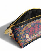 "Llevo a mis ancestros en la sangre" ver.1 Eclipse Makeup Bag - side view | Paleta Bags