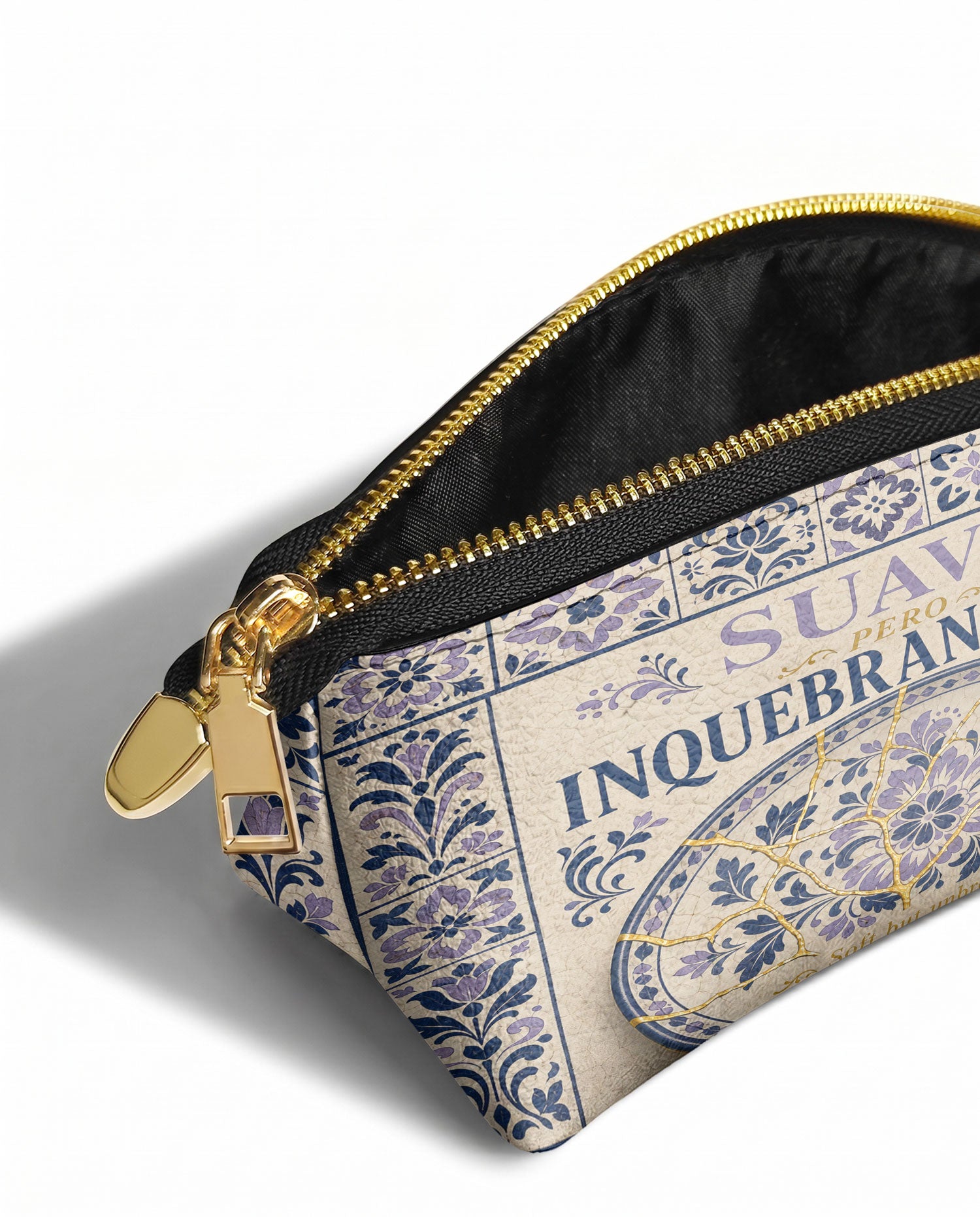 "Suave pero inquebrantable" ver.4 Eclipse Makeup Bag - side view | Paleta Bags
