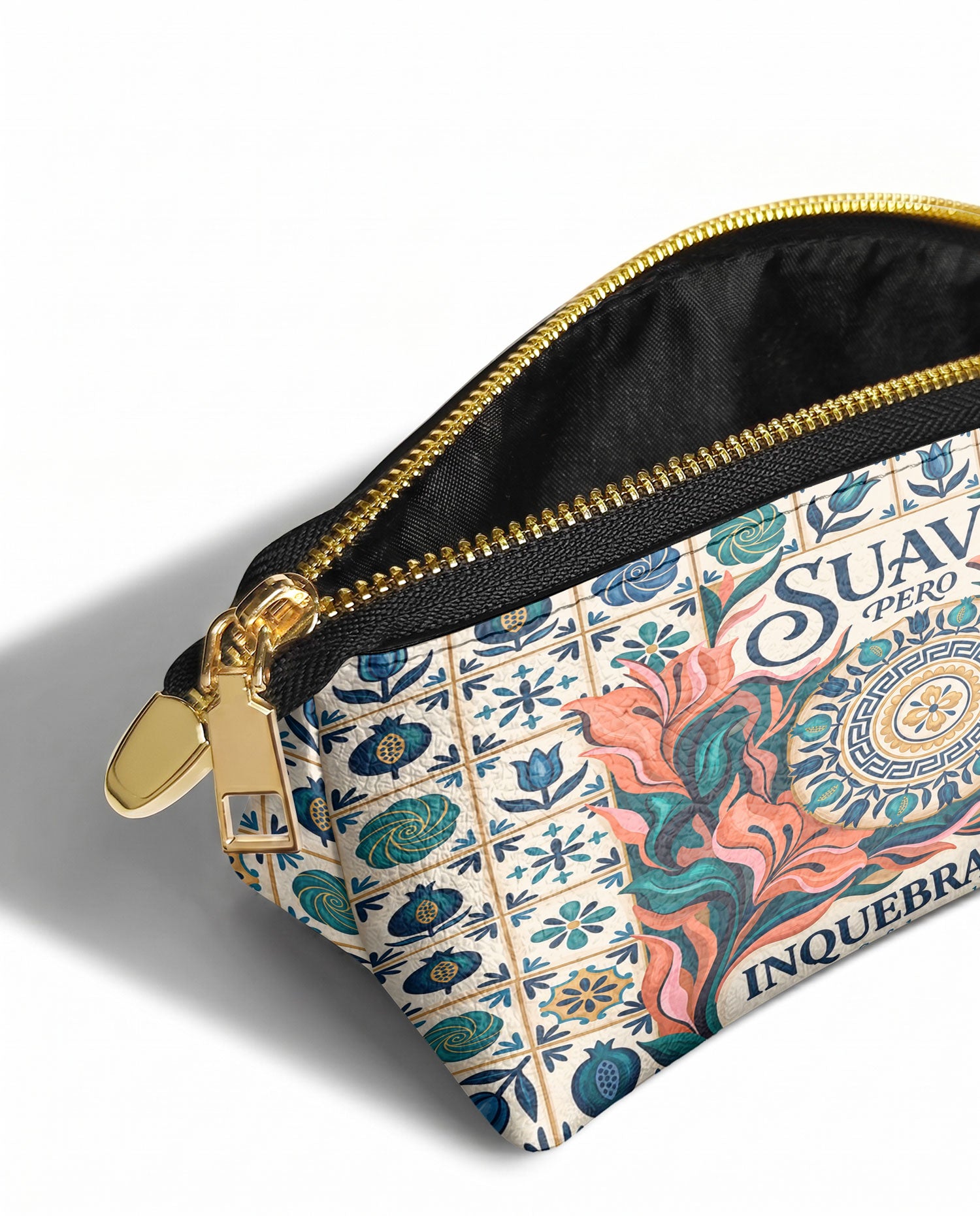 "Suave pero inquebrantable" ver.6 Eclipse Makeup Bag - side view | Paleta Bags