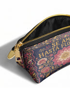 "Se amó hasta florecer" ver.4 Eclipse Makeup Bag - side view | Paleta Bags