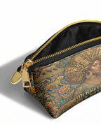 "Mi Raíz es Oro" ver.2 Eclipse Makeup Bag - side view | Paleta Bags