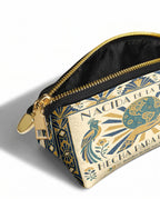 "Nacida de la tierra, hecha para el mundo" ver.2 Eclipse Makeup Bag - side view | Paleta Bags