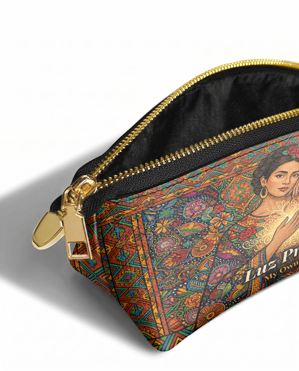 "Luz Propia" ver.3 Eclipse Makeup Bag - side view | Paleta Bags
