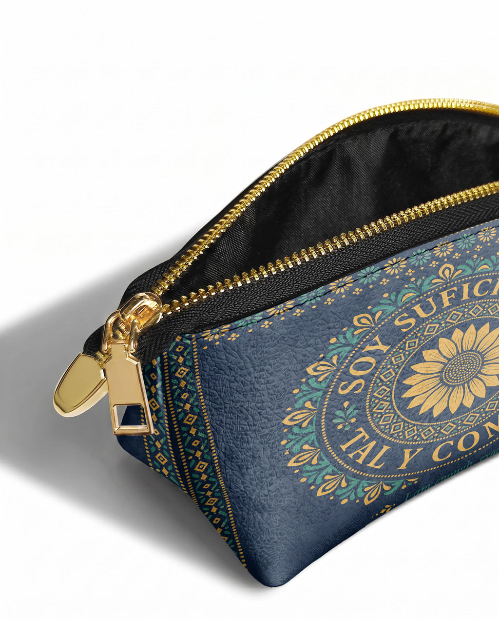 "Soy suficiente, tal y como soy" ver.7 Eclipse Makeup Bag - side view | Paleta Bags