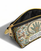 "Hecha a mano, hecha con amor" ver.3 Eclipse Makeup Bag - side view | Paleta Bags