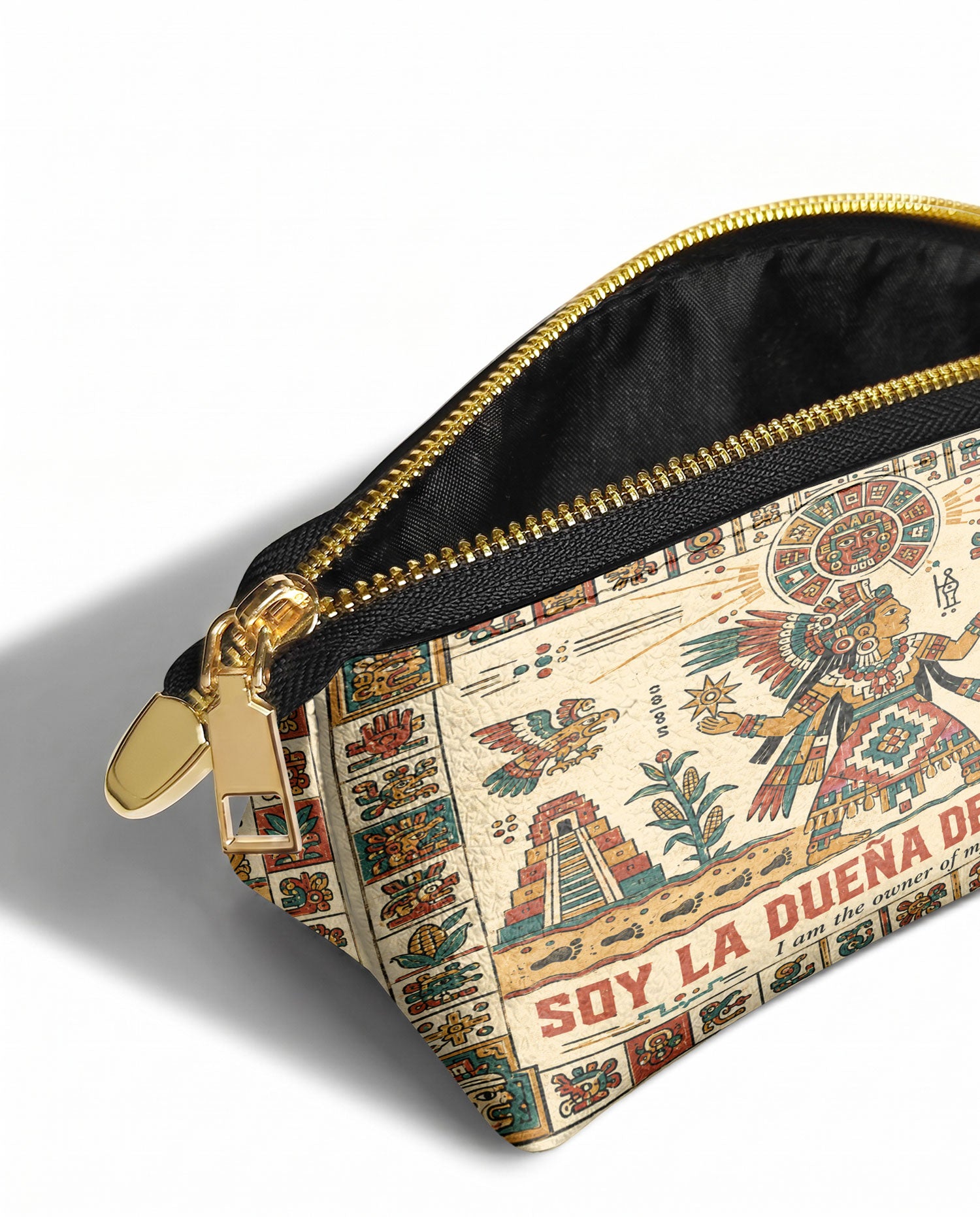 "Soy la dueña de mi destino" ver.3 Eclipse Makeup Bag - side view | Paleta Bags